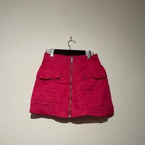 CARMAR Linen Pink Mini Skirt